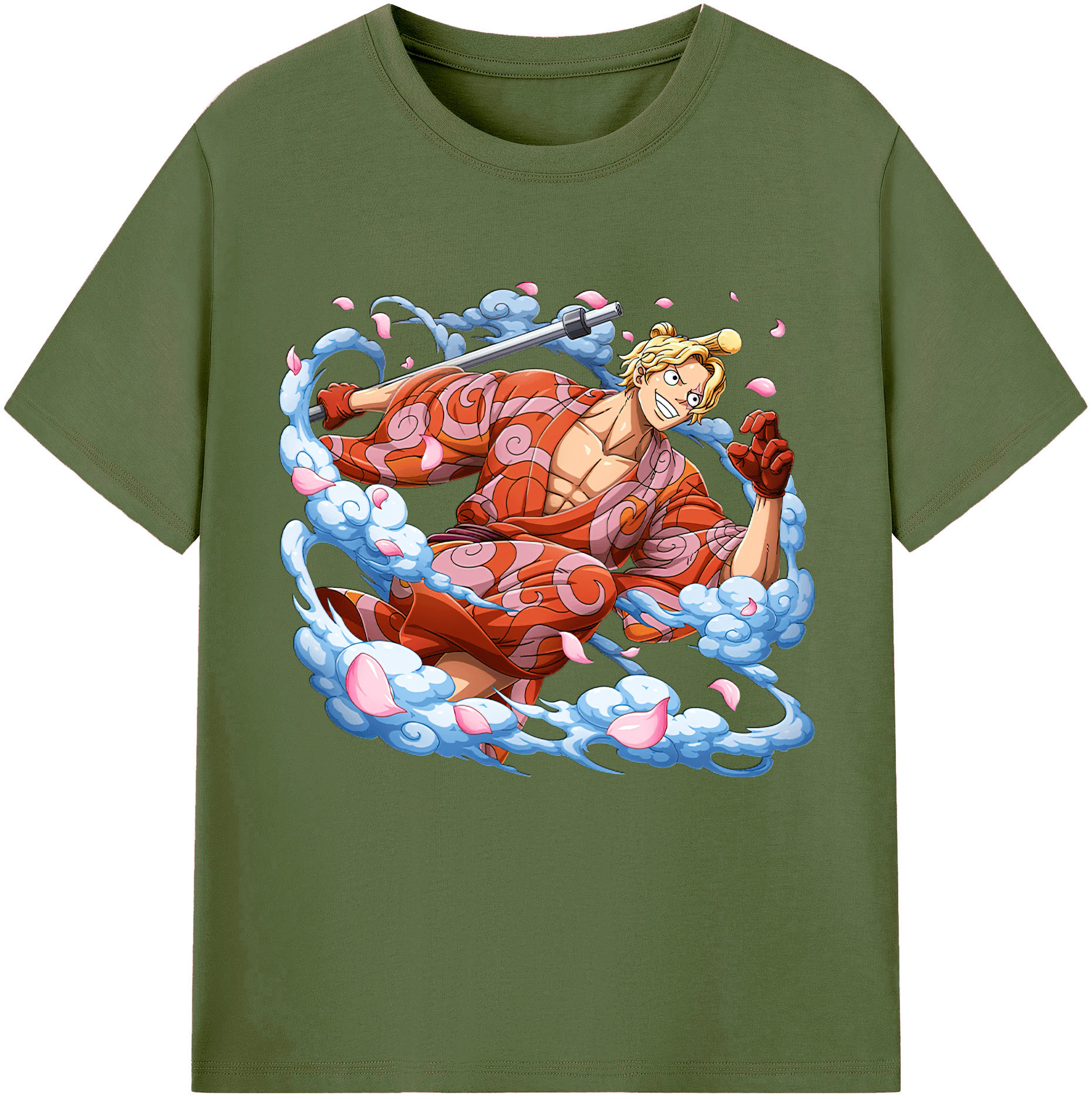 ワンピース サンジ ONE PIECE Sanji 綿100％半袖Tシャツ（フロントプリント）